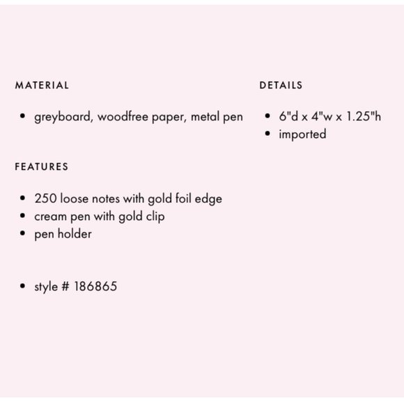 kate spade black dot loose note holder with pen nwt - Picture 4 of 4